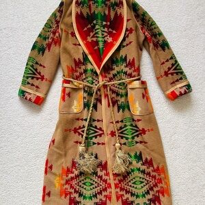 Pendleton 1920s 1930s Vintage Blanket Bath Robe Multicolor Rare Native